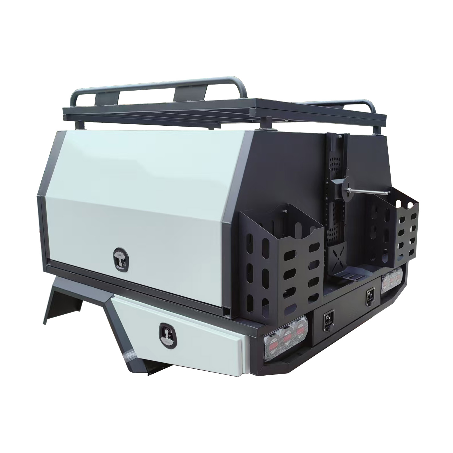 YT-7015-2 door ute tray and canopy for truck white+black YT-7015-2 door ute tray and canopy for truck white+black