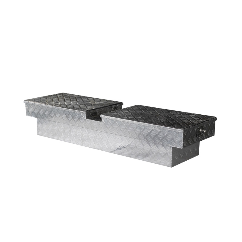 YT-6005-Double lid aluminum gullwing ute truck tool box