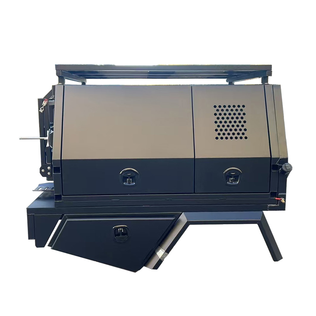 YT-7002-2 Doors Aluminum Ute Canopy and Tray with Dog Box