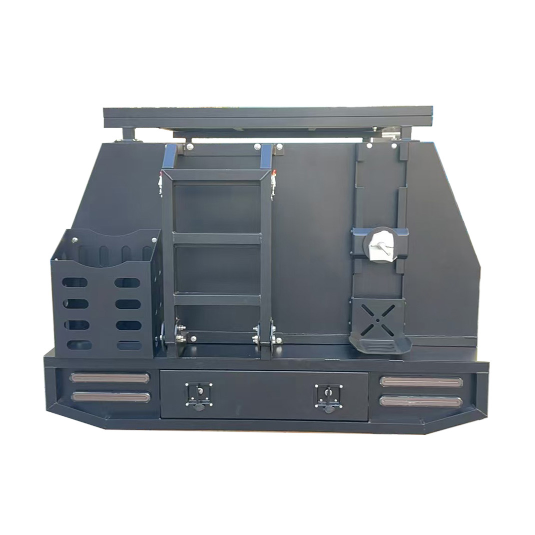 YT-7002-2 Doors Aluminum Ute Canopy and Tray with Dog Box