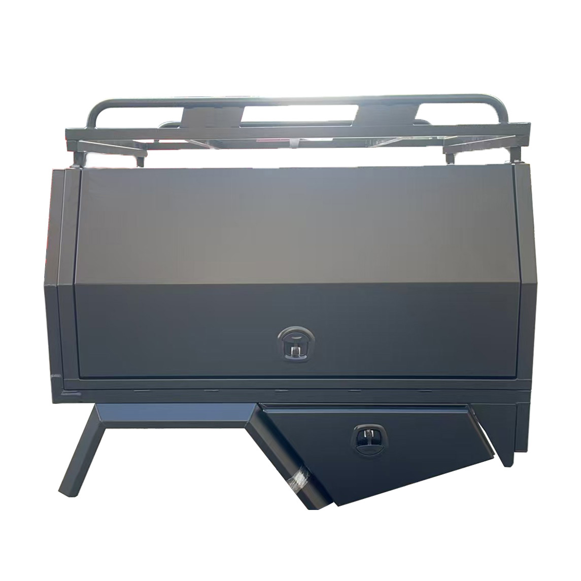 YT-7008-3 Doors Aluminium Ute Canopy and Tray with Roof Rack