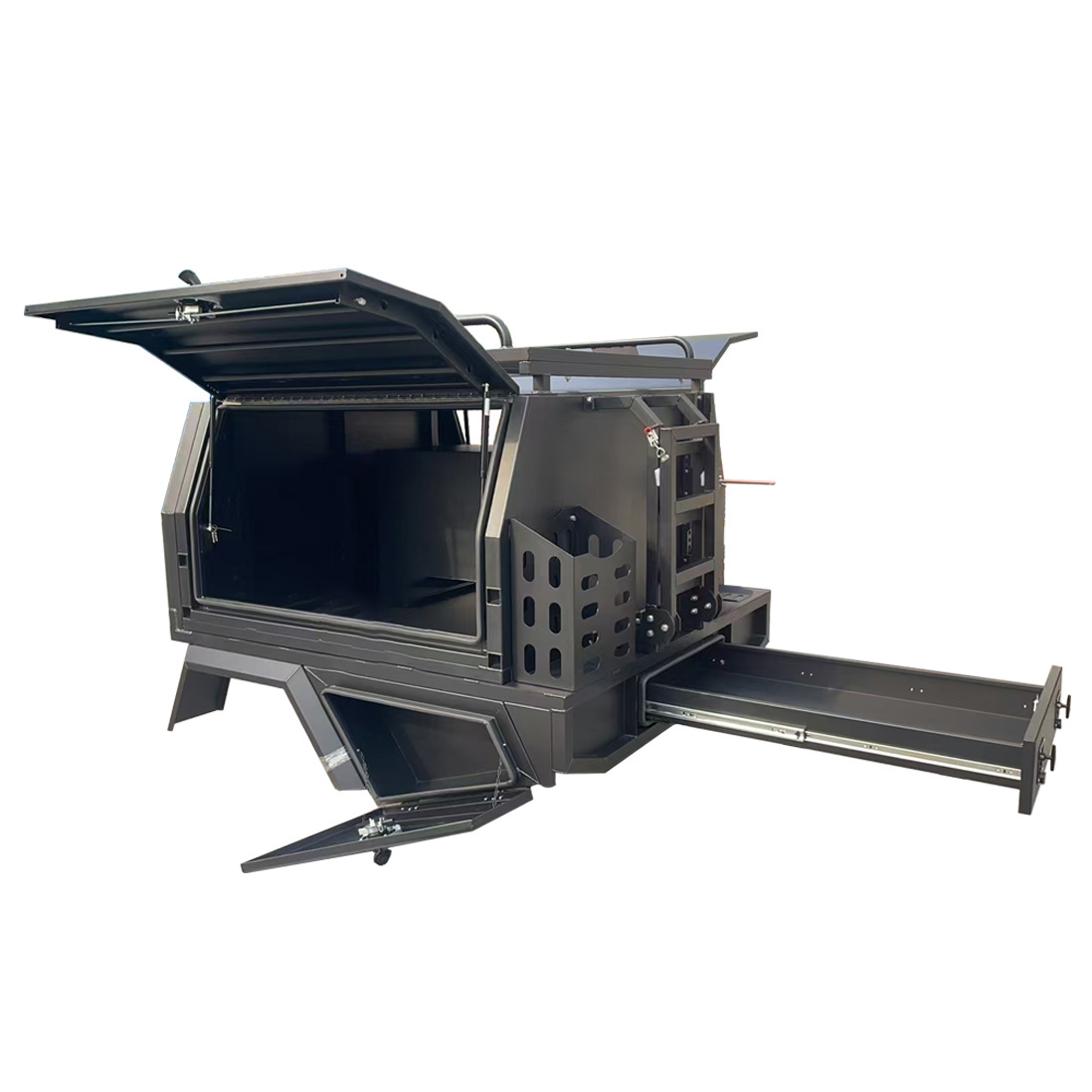 YT-7011-Aluminium Ute Tray and Canopy Package with Roof Rack