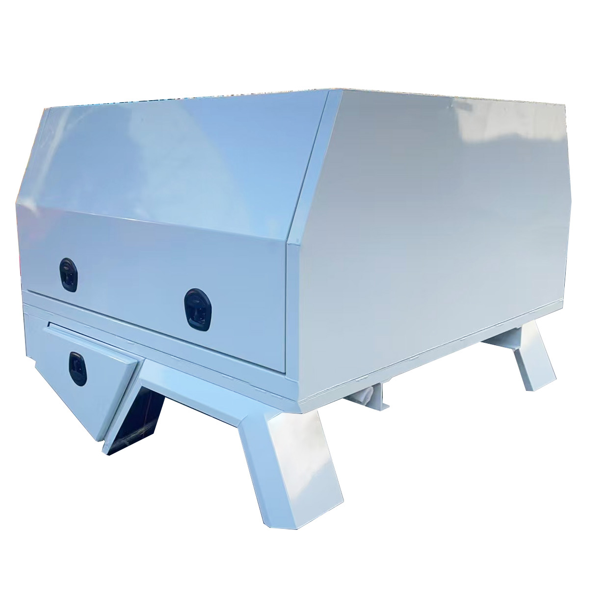 YT-7013-White 3 Doors Aluminium Ute Canopy and Tray Package