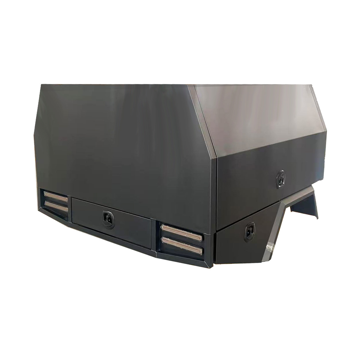 YT-7019-3 Doors Black Flat Aluminium Ute Canopy and Tray
