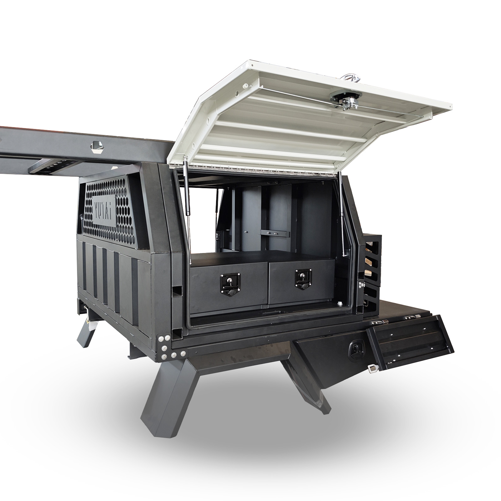 YT-7021-Aluminium Ute Canopy and Tray with roof rack