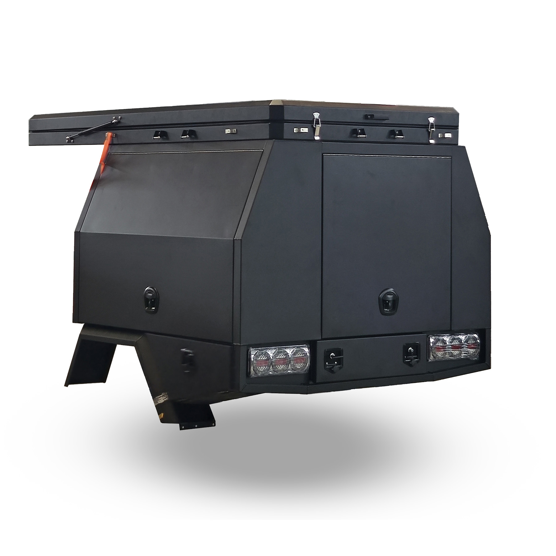 YT-7023-aluminum ute canopy with roof tent