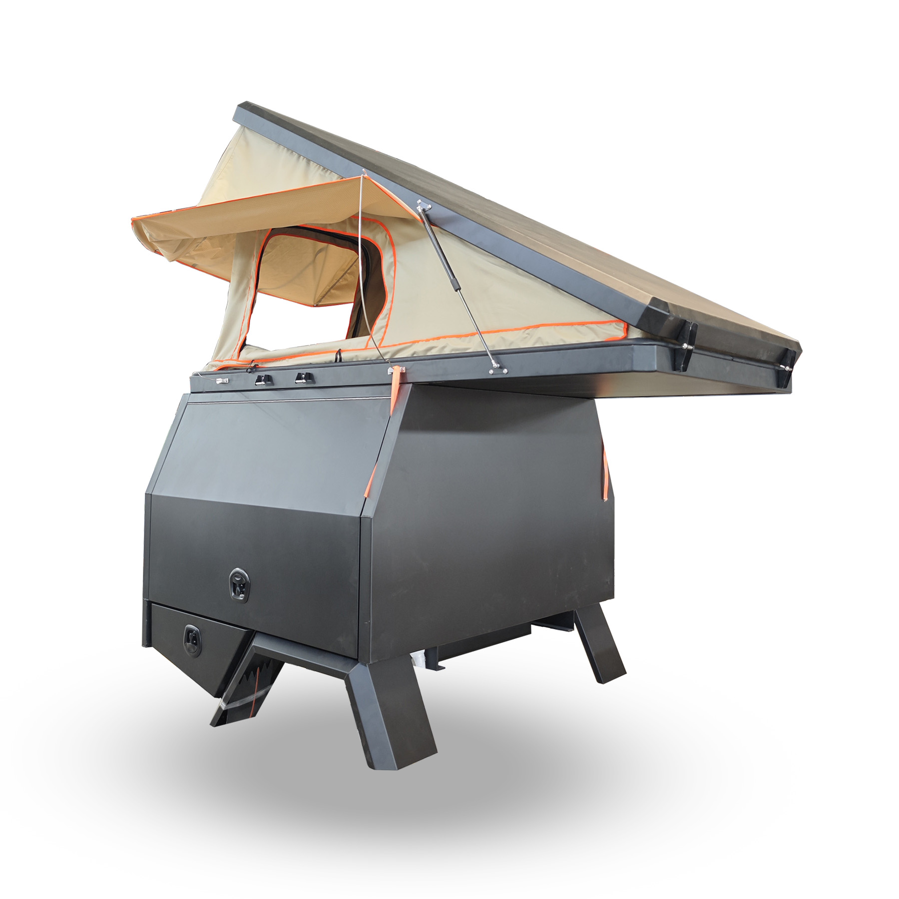 YT-7023-aluminum ute canopy with roof tent