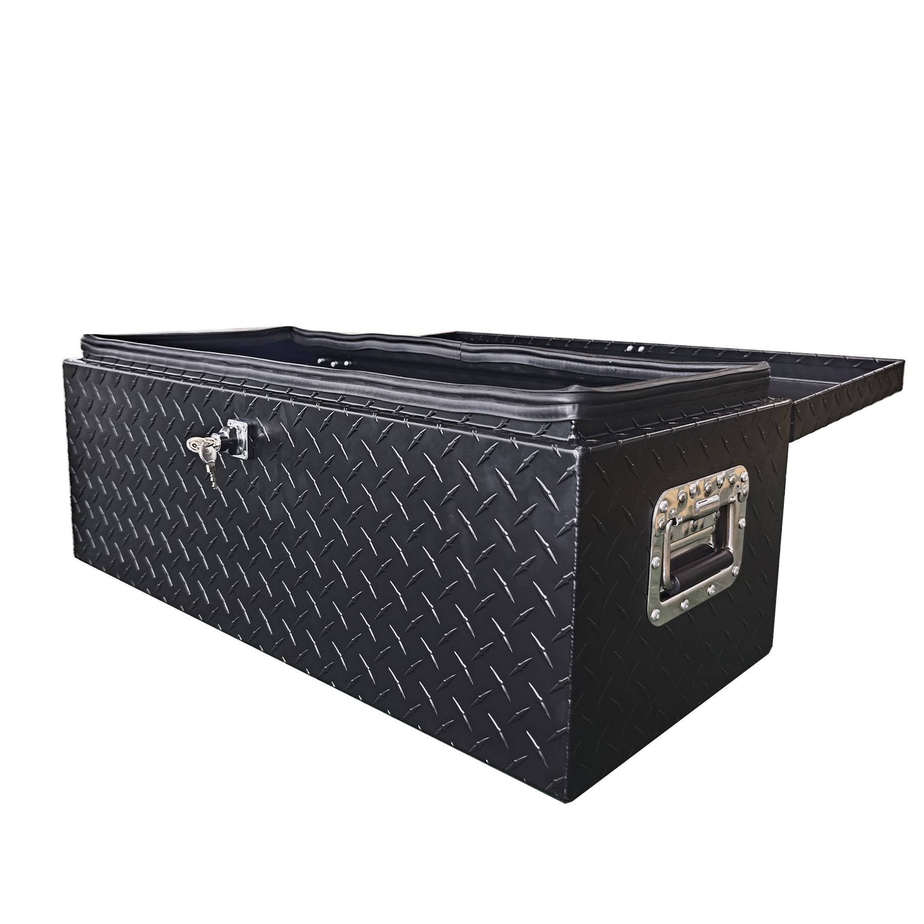 YT-6015-black aluminum diamond truck tool box