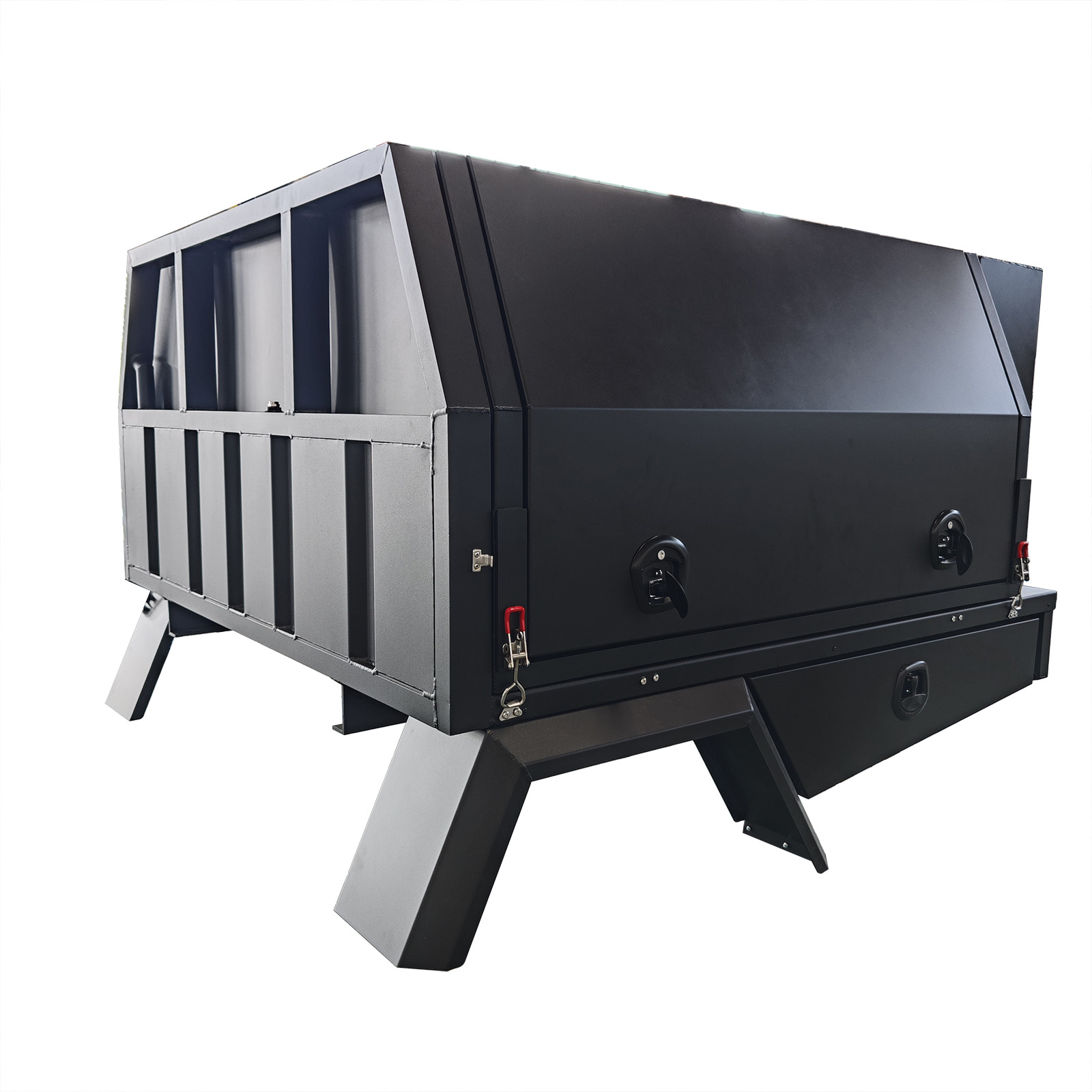 YT-7025-aluminum ute canopy with roof rack and kitchen