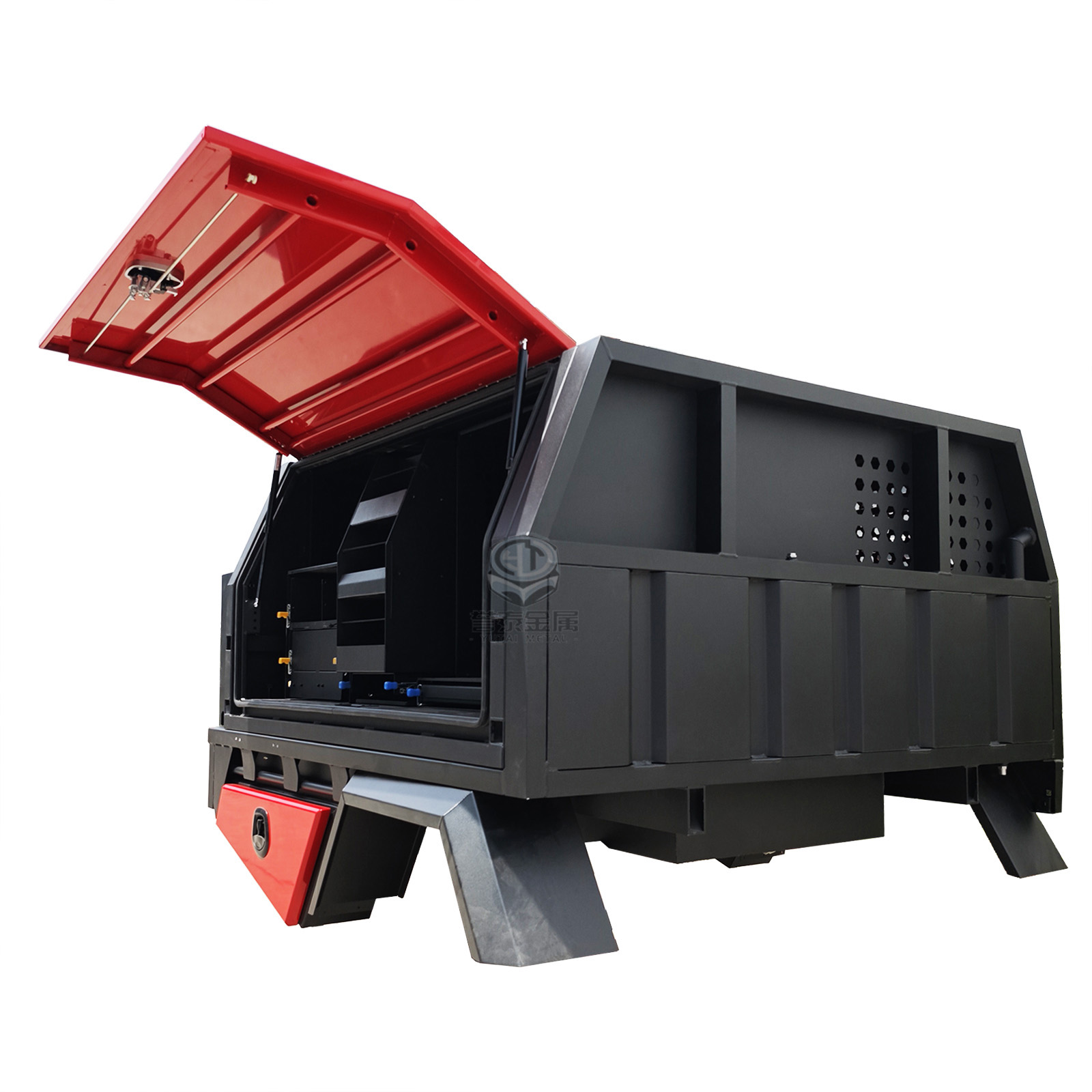 YT-7038-Heavy Duty Aluminum Ute Canopy with Internal Drawers and Shelving System