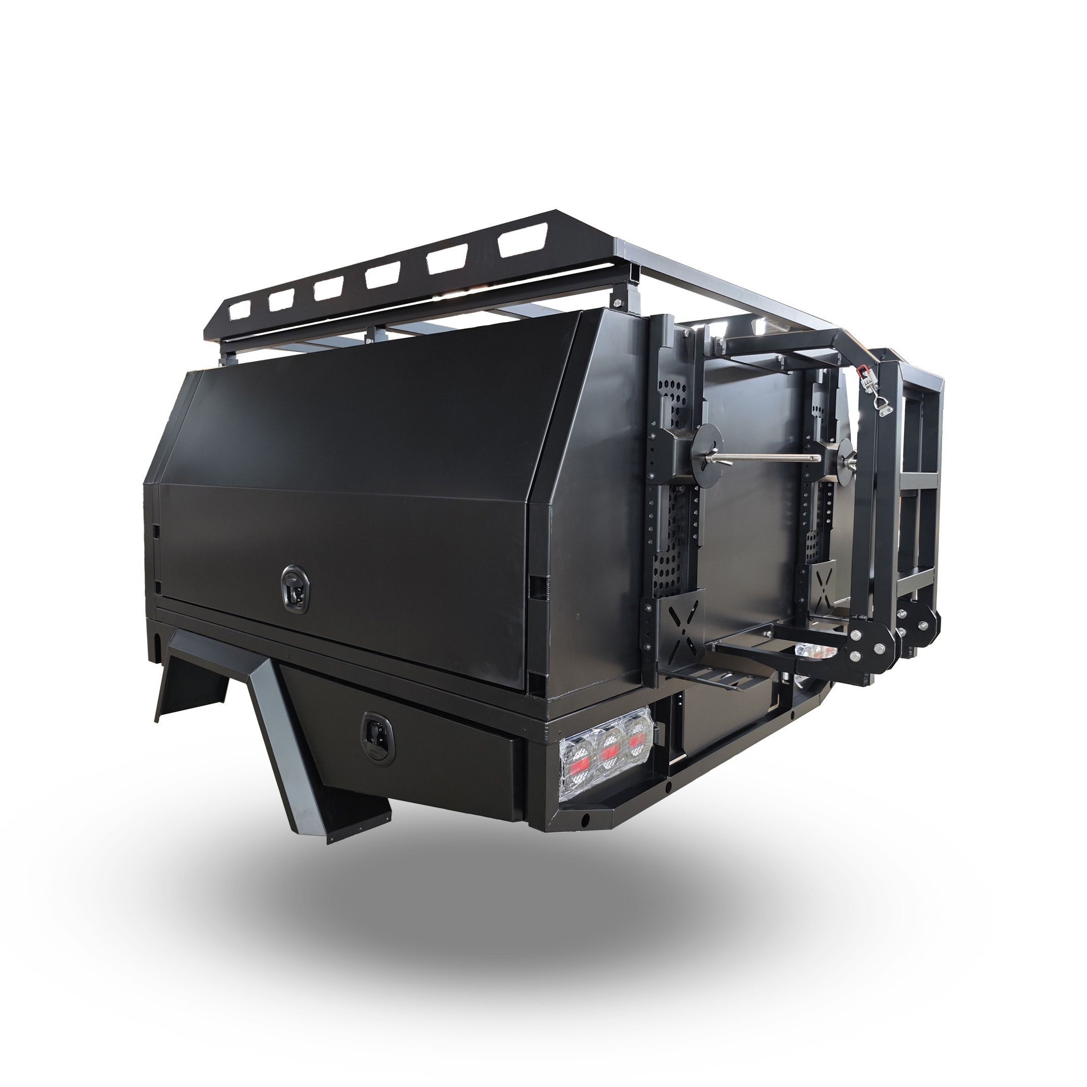 YT-7022-aluminum ute canopy with roof tent