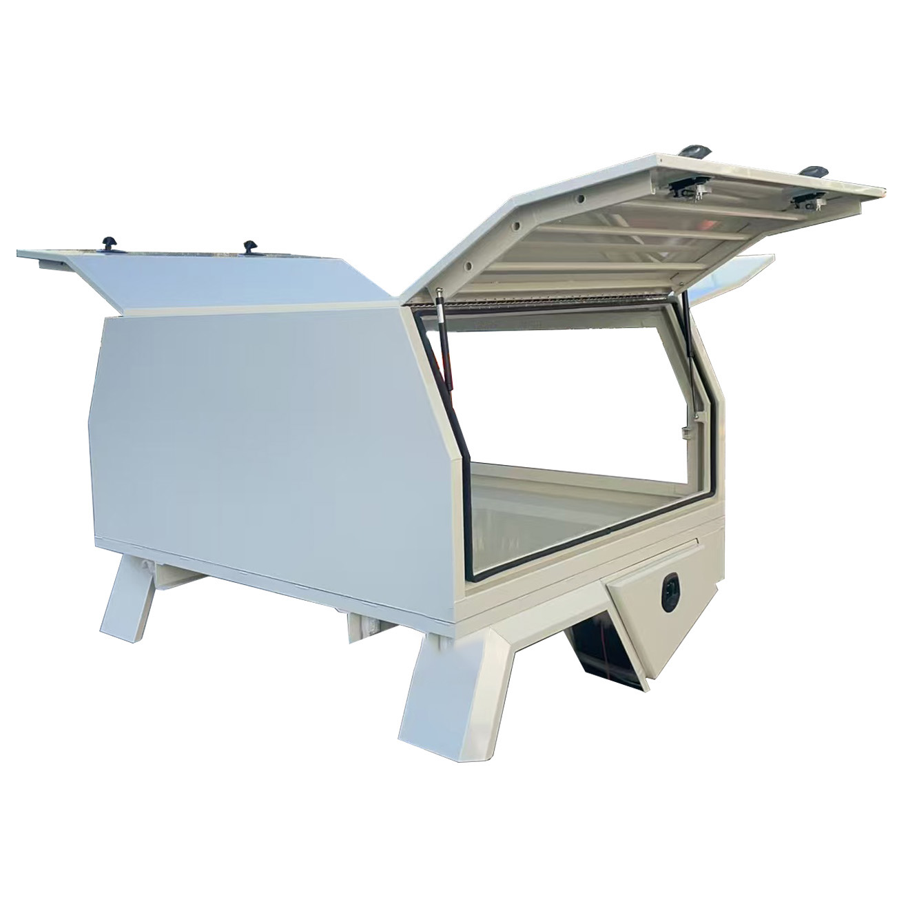 YT-7013-White 3 Doors Aluminium Ute Canopy and Tray Package YT-7013-White 3 Doors Aluminium Ute Canopy and Tray Package