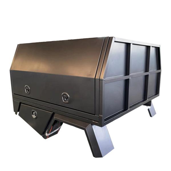 3 Doors Black Flat Aluminium Ute Canopy and Tray Packages