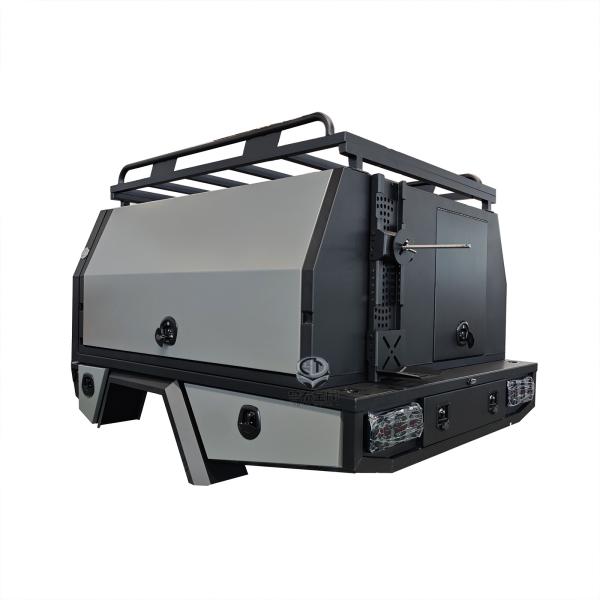 Powder coated Gray Aluminium Ute Tray and canopy With kitchen