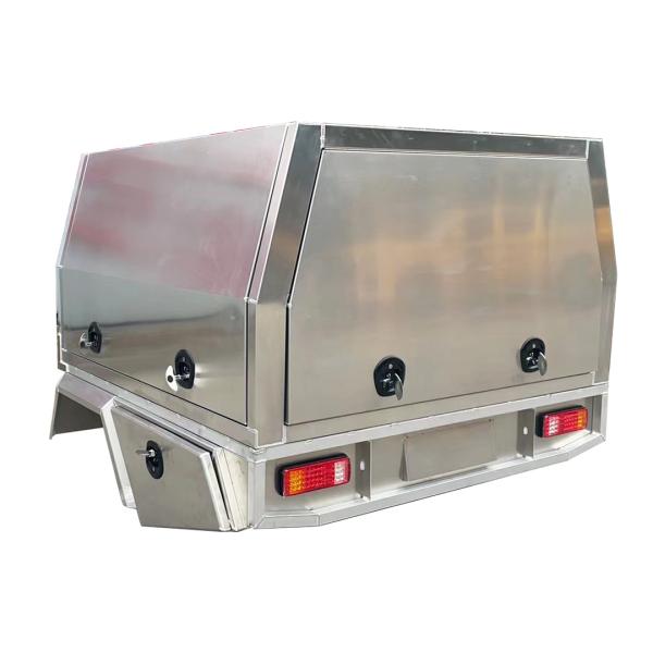 Silver Aluminum Ute Tray and Canopy Package